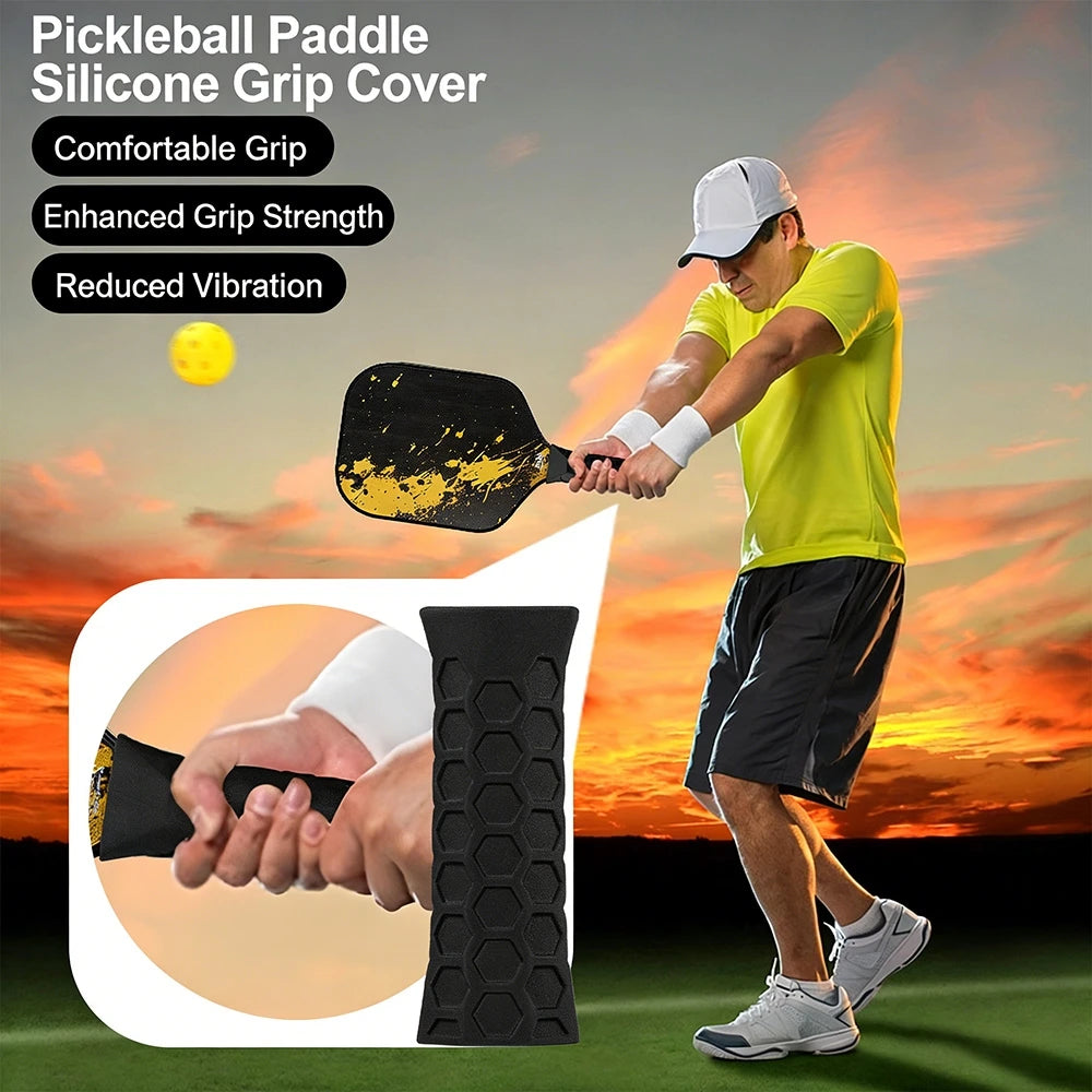 HexGrip Pro™ – Silicone Pickleball Paddle Grip Cover | Shock-Absorbing, Non-Slip, Universal Fit